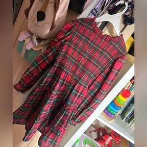 Ralph Lauren Plaid Smocked Cotton Jersey Dress